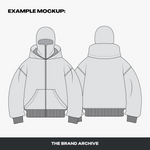 Minimal hoodie mockup in vector format, displayed without any design to demonstrate its flexibility for customization.