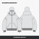 Minimal hoodie mockup in vector format, displayed without any design to demonstrate its flexibility for customization.