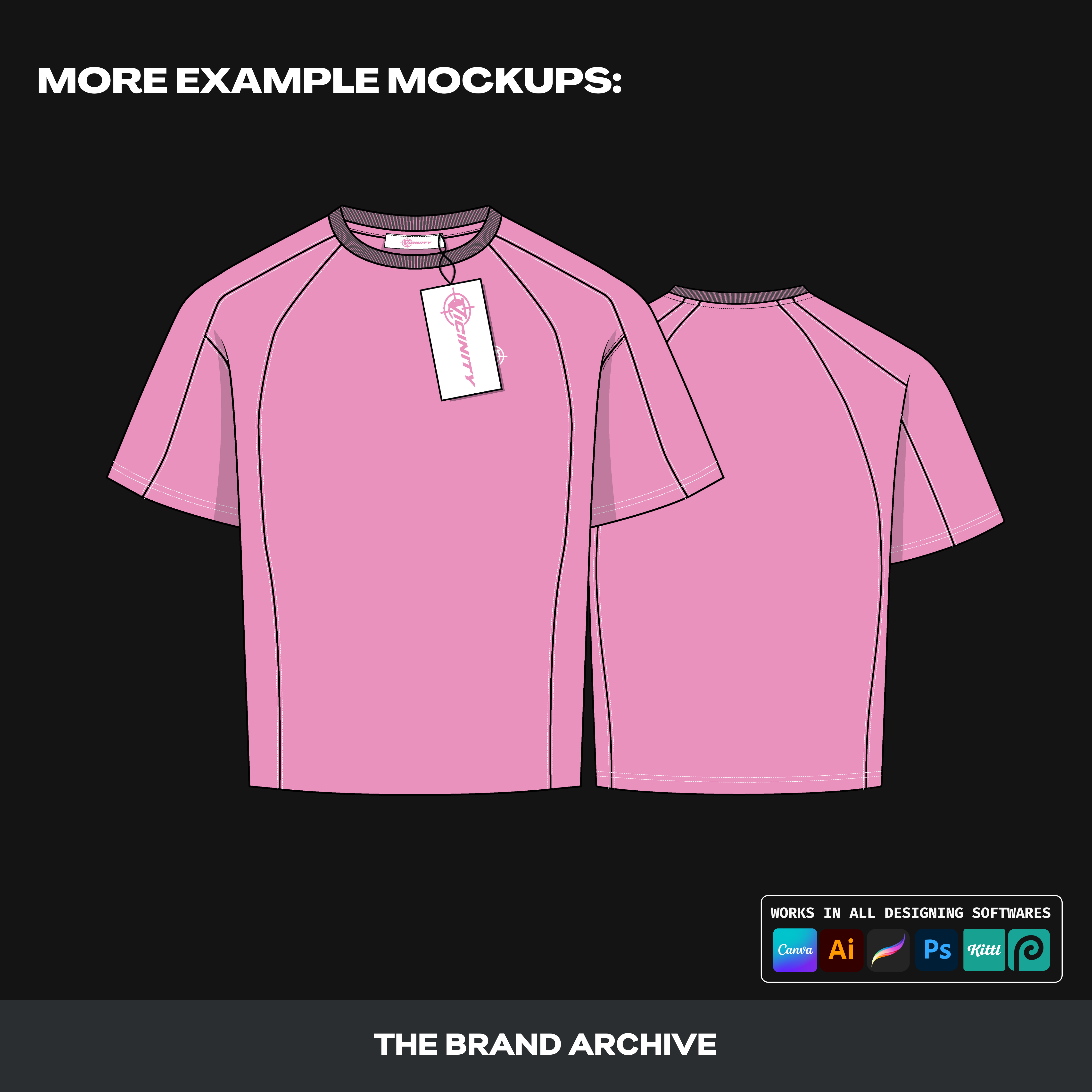Detailed view of a finished clothing design made using a vector mockup, showing how users can bring their creative vision to life with professional results.