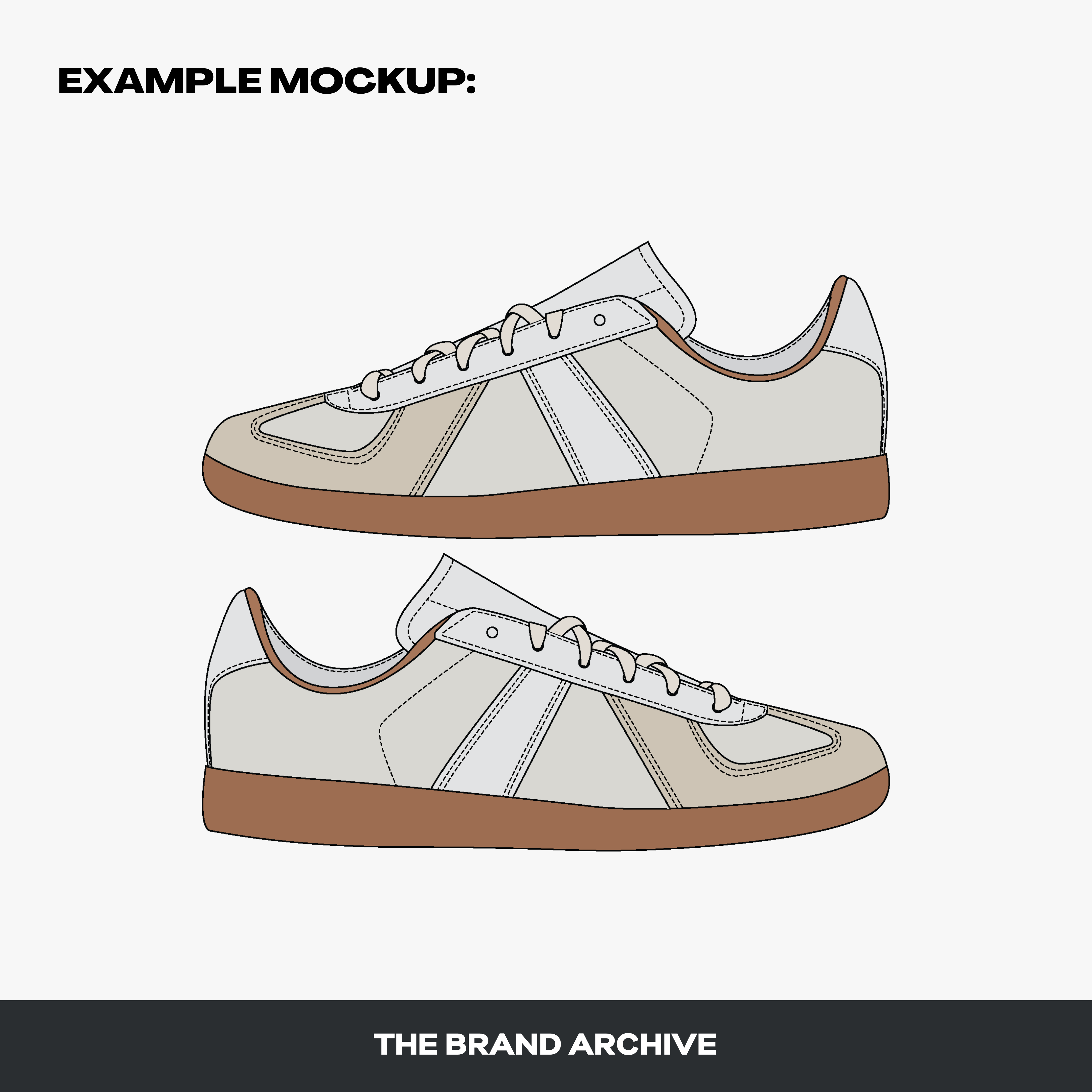 Clean shoe vector mockup from the Ultimate Clothing Brand Bundle