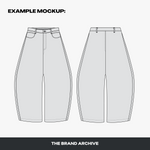 Plain vector baggy jeans mockup preview, part of the 400+ mockup collection, ideal for presenting new clothing concepts.