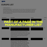 Preview of the global manufacturer list from the Ultimate Clothing Brand Bundle, featuring 600+ trusted suppliers from over 30 countries with low minimum order quantities (MOQs).