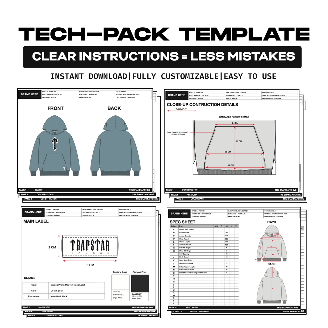 TheBrandArchive Tech-Pack Template