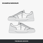 Clean shoe vector mockup from the Ultimate Clothing Brand Bundle, shown blank and ready for custom design application.