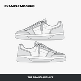 Clean shoe vector mockup from the Ultimate Clothing Brand Bundle, shown blank and ready for custom design application.